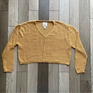 Billabong Cozy Mustard V-Neck Sweater
